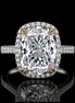 Regal Radiant Halo 10ct Moissanite Engagement Ring