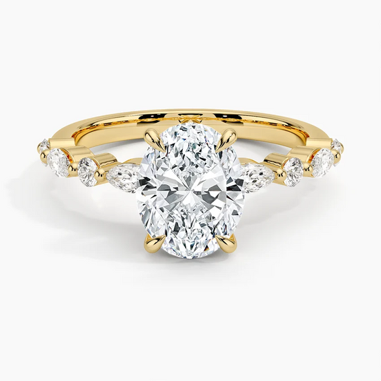 The Oval Diamond-Lace Ring