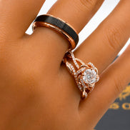 Aurora Round Moissanite Bridal Set