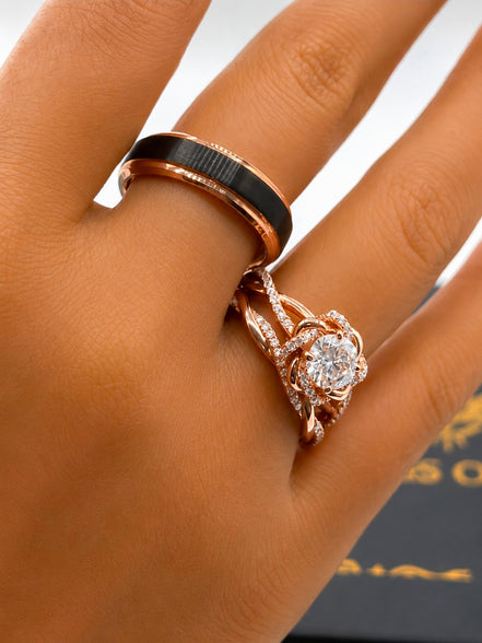Aurora Round Moissanite Bridal Set