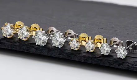 Classic Moissanite Stud Earrings