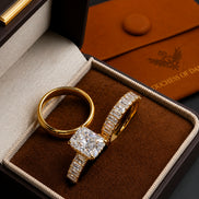 Valencia Radiant Moissanite Bridal Set