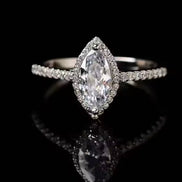 Valencia Marquise Halo Ring