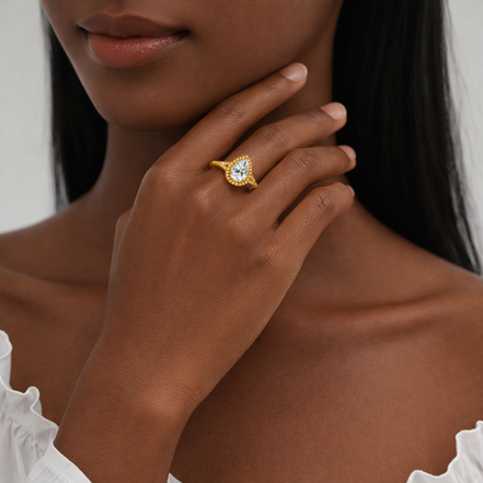 Jasmine Moissanite Engagement Ring